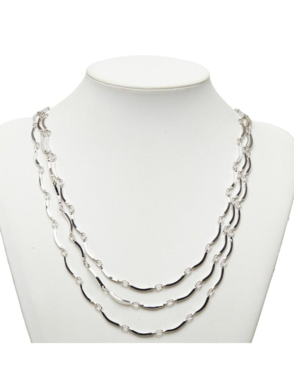 Saint Laurent 3 Necklace Silver